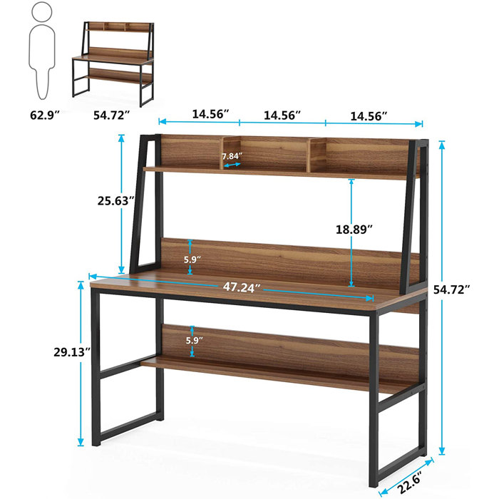 Inbox Zero Desk with Hutch & Reviews Wayfair